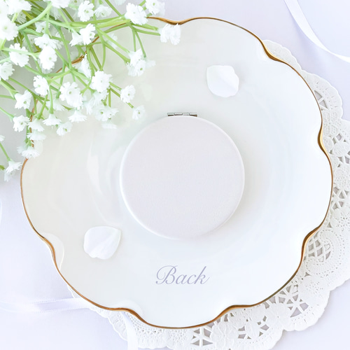 NACON　コンパクトミラー　花柄　鏡　昭和　レトロ 筍】銀製 コンパクトミラー ナコン NACON 花彫刻 silver アクセサリー