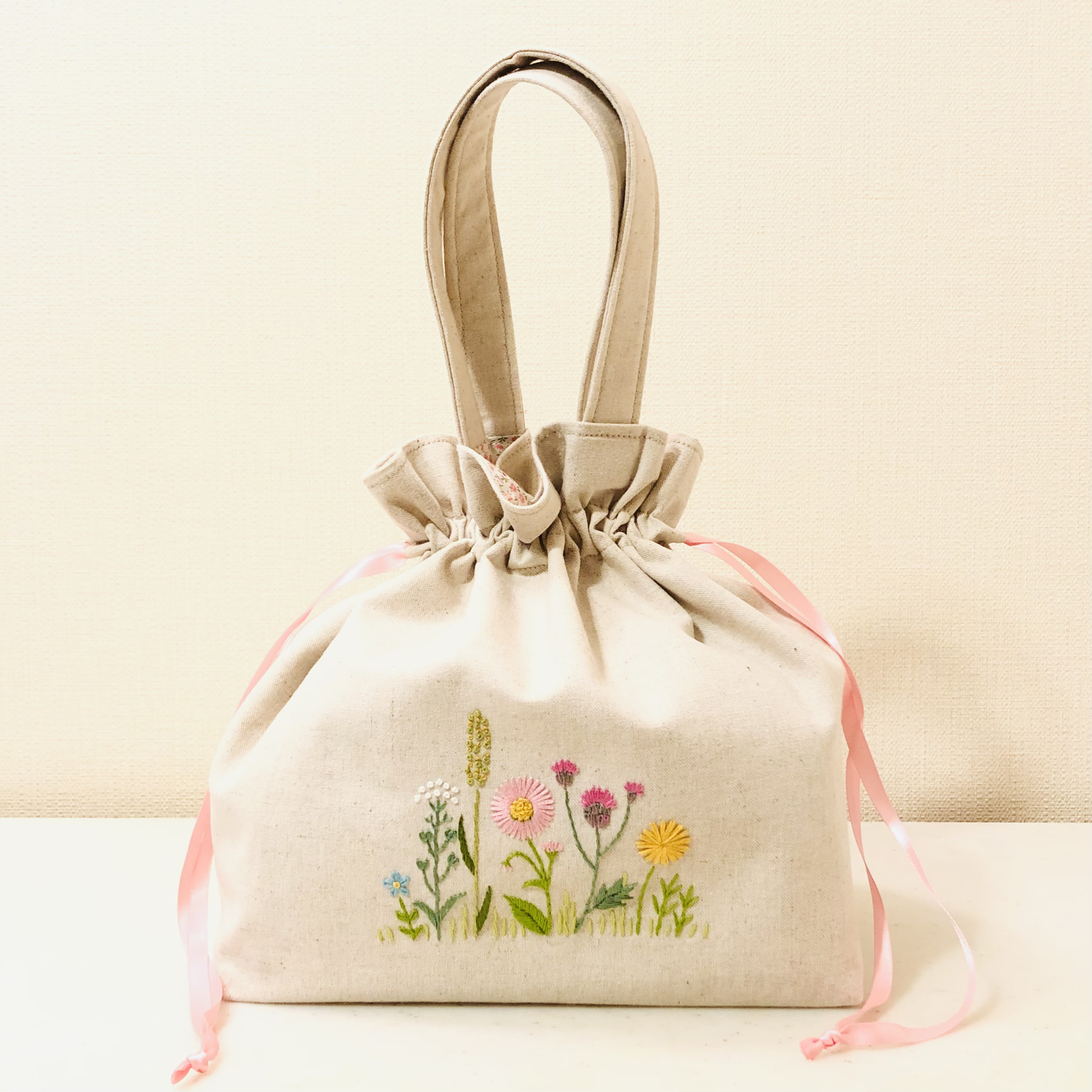 ＊りえ様＊トートバッグ　ハンドメイド　巾着袋 How to make a 2-way drawstring bag (tote bag and shoulder