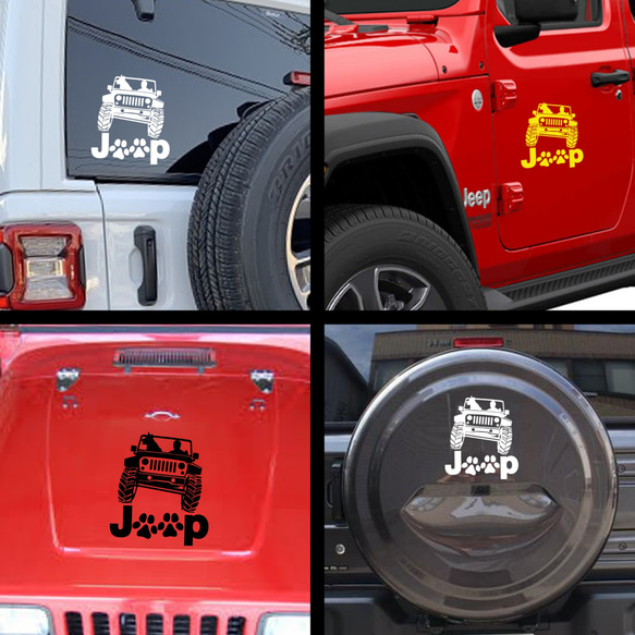 Jeep等にオススメ　転写式ステッカー 肉球 3枚目の画像