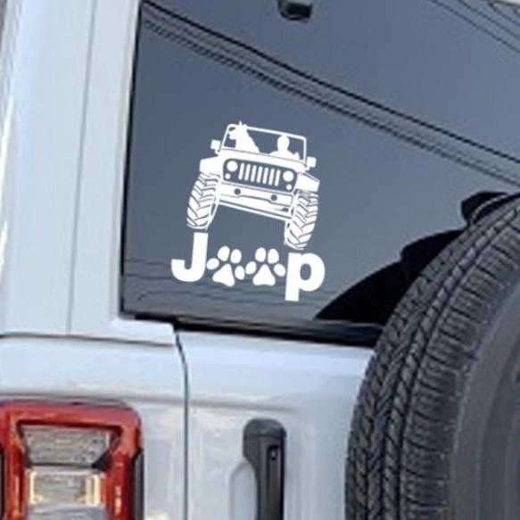Jeep等にオススメ　転写式ステッカー 肉球 4枚目の画像