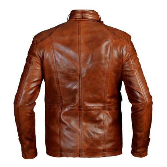 羊革・フロントポケット4つ付いた羊革ジャケット Sheep Leather Jacket with 4 Pockets 3枚目の画像