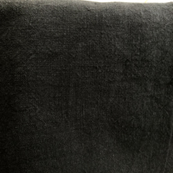ヴィンテージライクリネン洗えるショルダーバッグ　ブラック 15枚目の画像