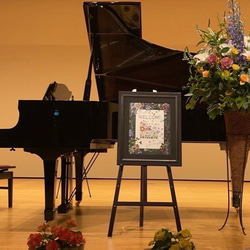 ピアノ発表会、ピアノ教室ウェルカム押し花フレーム、日時やお教室名の文字入れも 7枚目の画像