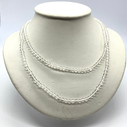 天然石素材　水晶　4ミリ玉　85cm 2枚目の画像