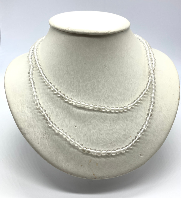 天然石素材　水晶　4ミリ玉　85cm 2枚目の画像