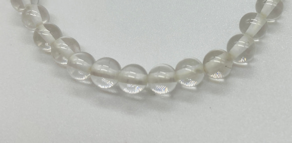 天然石素材　水晶　4ミリ玉　85cm 3枚目の画像