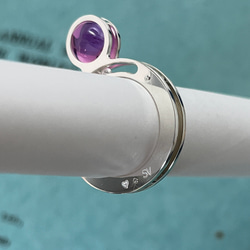 粉色藍寶石和滾珠戒指（訂單生產） 第5張的照片