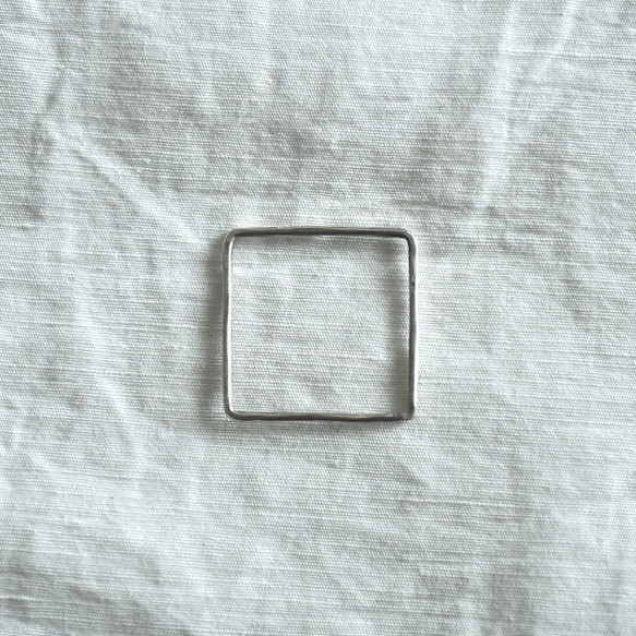 シルバー 極細リング square／R006 4枚目の画像