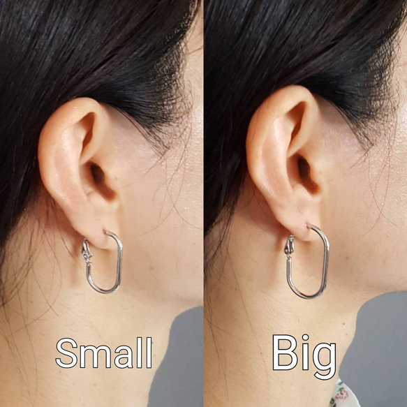 [2pcs] Small オーバルピアス サージカルステンレス ポスト  ニッケルフリー 11枚目の画像