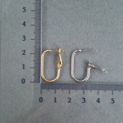 [2pcs] Small オーバルピアス サージカルステンレス ポスト  ニッケルフリー 4枚目の画像