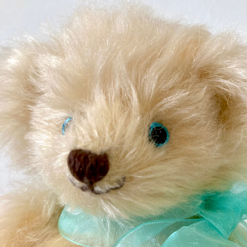 アクアマリンの瞳のテディベア 24cm ぬいぐるみ sanatio 通販｜Creema 