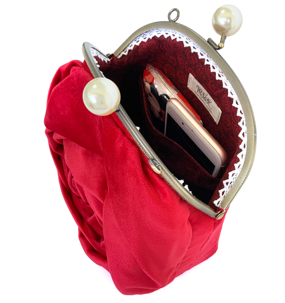 紅色玫瑰花口金包 肩背小包 側背包 斜背包 情人節禮物 女生禮物 老婆禮物 媽媽禮物 情人禮物 第8張的照片