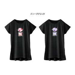 花と香水とメッセージのチュニック・ドルマンワンピTシャツ Mサイズ 5枚目の画像