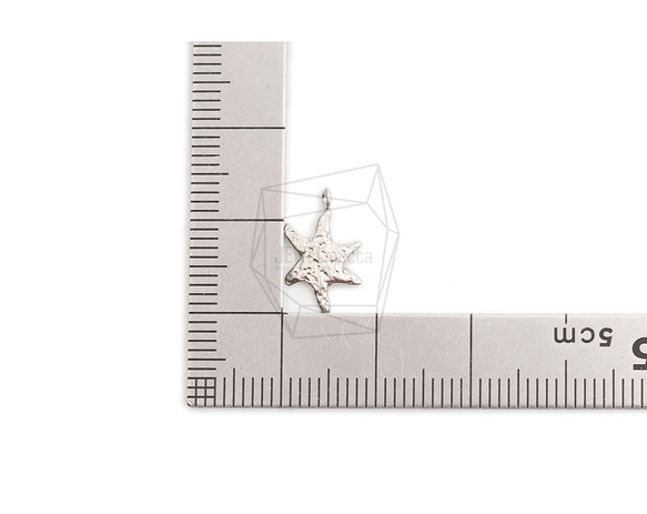 PDT-2610-MR【2個入り】ヒトデペンダント,starfish Pendant/ 8.3mm x 13.6mm 5枚目の画像