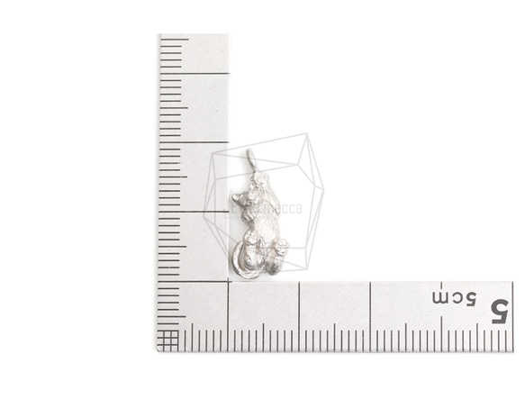 PDT-2611-MR【2個入り】ネコペンダント,Cat Pendant/ 8.3mmx18.7mm 5枚目の画像