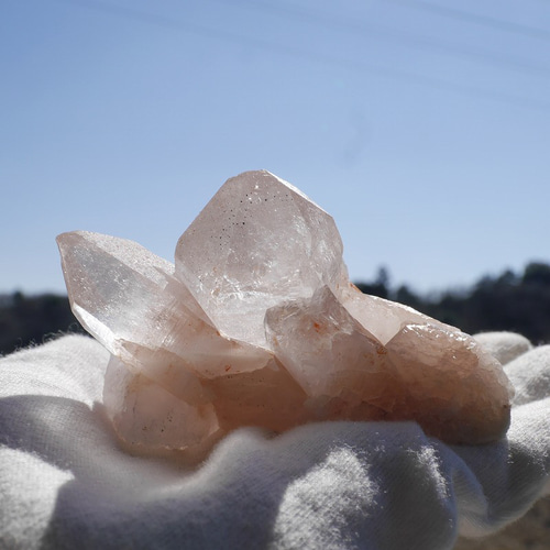 天然石マニカラン水晶クラスター 約198g 約最大幅82mm(ヒマラヤ山脈産