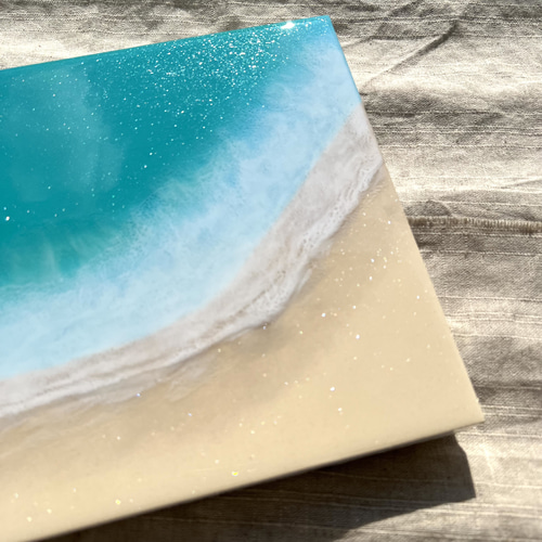 原画】海アート【R220704】レジンアート 海 絵 波アート