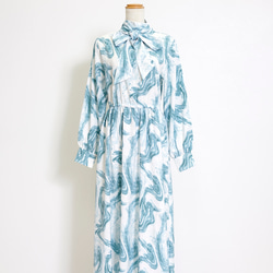 [促銷] 大理石紋2way緞帶洋裝 春季女裝 第17張的照片
