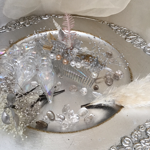 ティアラ　コーム型 セール】【float】きらきら ラインストーン シルバー ゴールド