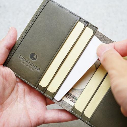 TSUKIKUSA コンパクト二つ折り財布(小銭入れ外付き) 二つ折り