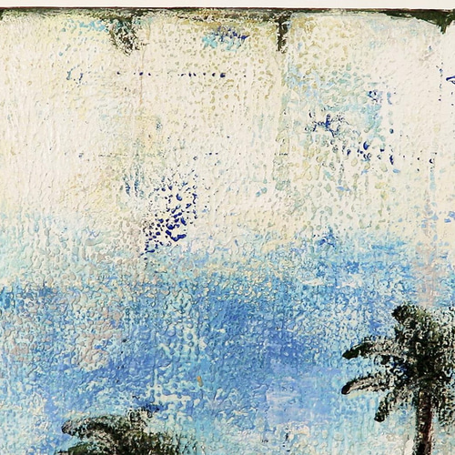 海の絵 ヤシの木 サンセット ビーチ 絵画 W50×H40cm (1170-3) 海
