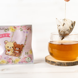送料無料　日本茶ティーバッグ (各種2個入)　プチギフト リラックマ　深蒸し茶　ほうじ茶　抹茶入り煎茶 3枚目の画像