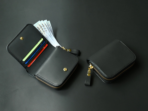 Personalized Wallet ( Custom Name ) - Gentle Black 1枚目の画像