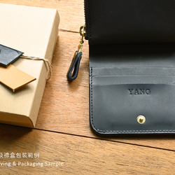 Personalized Wallet ( Custom Name ) - Gentle Black 2枚目の画像