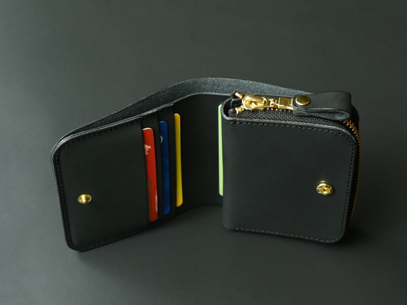 Personalized Wallet ( Custom Name ) - Gentle Black 5枚目の画像