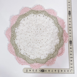 花束ドイリー(鍋敷き・レース・インテリア)-かぎ編み・レース編み- 4枚目の画像