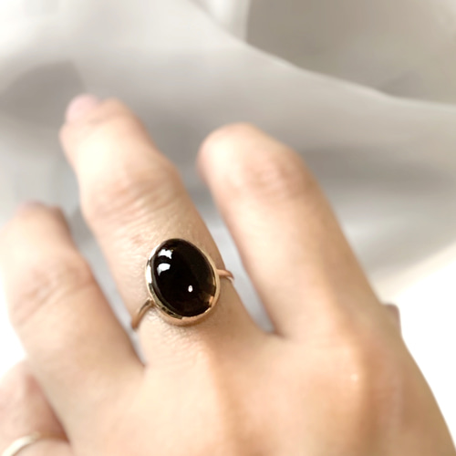 浄化・魔よけ・厄除け】高品質スモーキークォーツ指輪 14号 1点