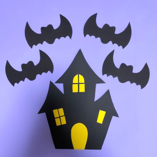 ハロウィン コウモリ お城 壁面 寝相アート マンスリーフォト その他