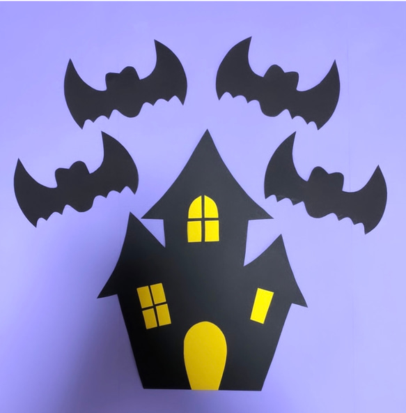 ハロウィン コウモリ お城 壁面 寝相アート マンスリーフォト その他