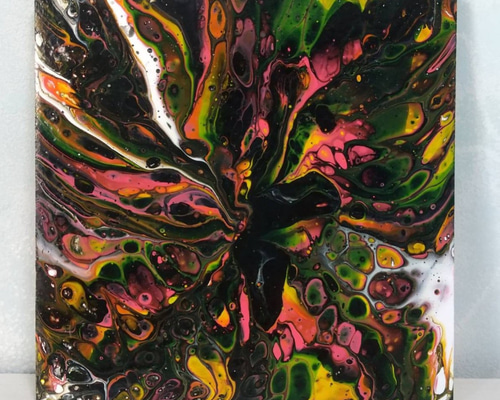 抽象画、現代アート、インテリア、ヒーリングアート、原画、油絵 ヒーリングアート「Healing Eyes」アクリル画の抽象画原画作品