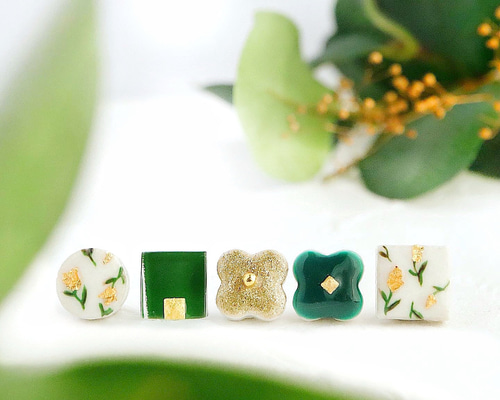 単品売りok   【ハンドメイドピアス】ルピナスの花　4点　新品 454219e348fdf6b555f642668e980d