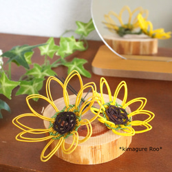 レジンヘアゴム　ひまわり　大ぶり　夏　浴衣　夏祭り　花火 レジンヘアゴムひまわり大ぶり夏浴衣夏祭り花火2