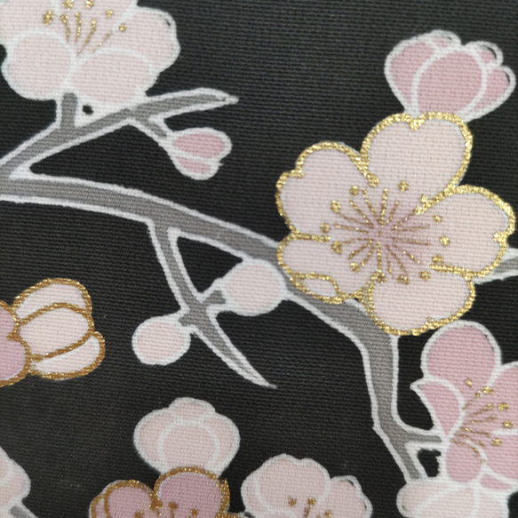 桜ハンドメイド2023　壁掛け　和風 かべ飾り　古布・夜桜　NO.2 3枚目の画像