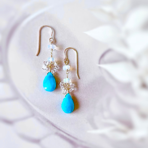 14Kgf スリーピングビューティーターコイズ ハーキマーダイヤモンド