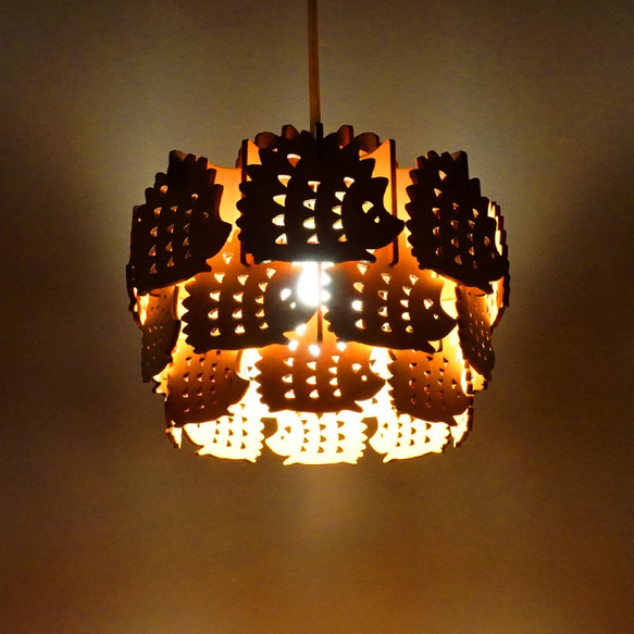 「はりねずみズ」木製ペンダントライト 照明　おしゃれ　かわいい　北欧 4枚目の画像