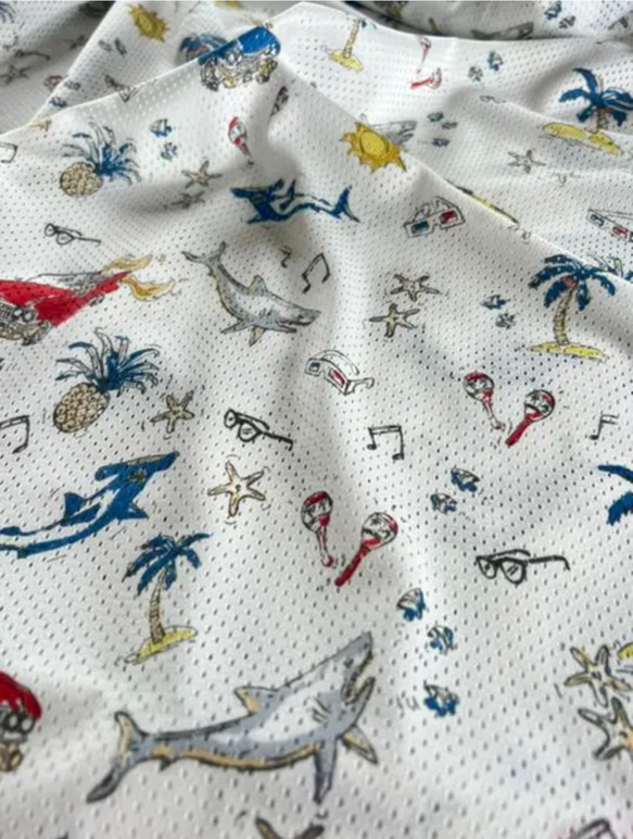 激安直営店 ☆送料無料☆メッシュニット生地 海の生き物 ハンドメイド 犬服 犬服・アクセサリー