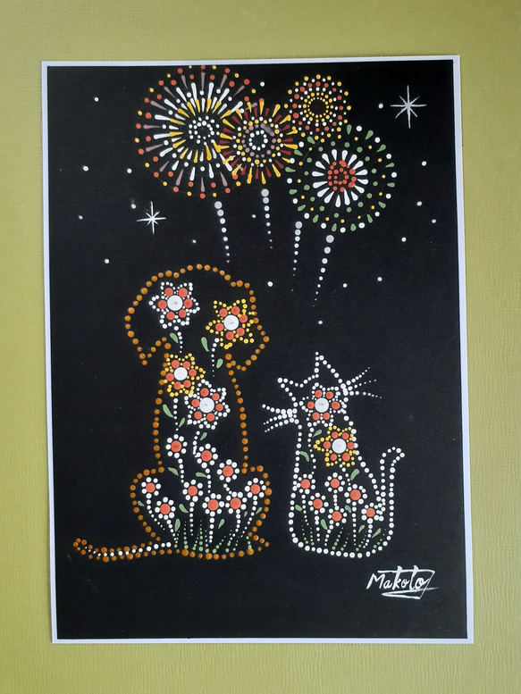 ドットアート 花火大会 絵画 makochin 通販 14295594｜Creema