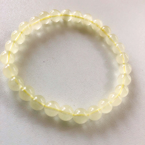 希少】リビアングラス(インパクトガラス)6.5mm 内径16.5cm 天然石