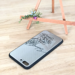 春におすすめ★スマホケース 強化ガラスケース《桜 サクラ さくら》iPhoneケース　かわいい　おしゃれ　上品 3枚目の画像