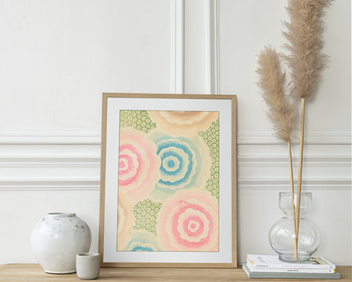 額付きヴィンテージポスター パステルローズ 額付きヴィンテージポスター パステルローズ 額付きヴィンテージ