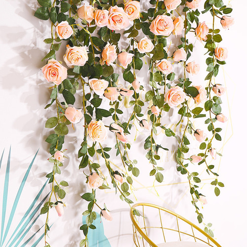 送料無料]バラガーランド シルクフラワー フェイクグリーン 母の日