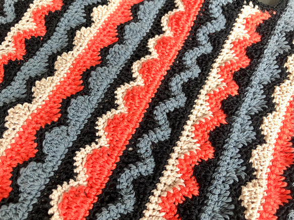 crochet bag ( orange ) 4枚目の画像