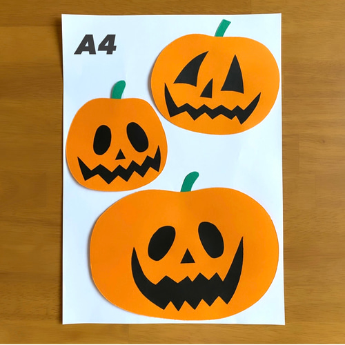 ハロウィン かぼちゃ おばけ 壁面飾り マンスリーフォト 寝相アート