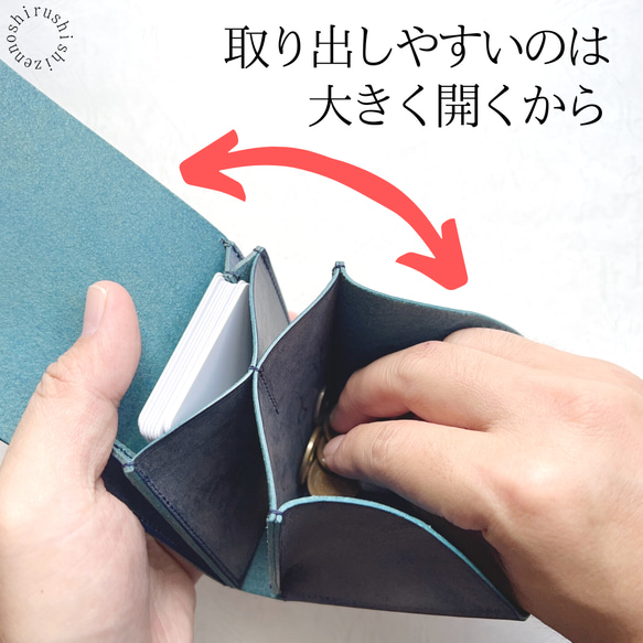 【送料無料】大容量なミニ財布 - folmet - フォルメット leather mini wallet 3枚目の画像