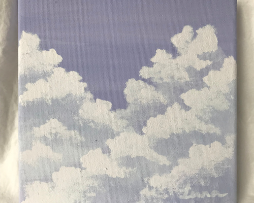 送料無料》むらさきの雲の絵 【原画・アクリル画】 絵画 LUNA 通販