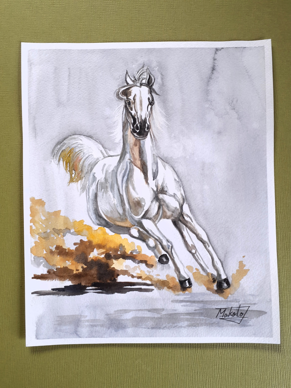 白馬と女性 F25 絵画 油彩画 風景画 人物画 白馬と女性 F25 絵画 油彩画 風景画 人物画 白馬と女性 F25 絵画